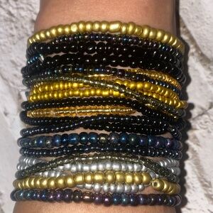 Elegant Multicolor Beaded Bracelet Set